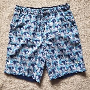 Cabana Life Jellyfish Print Mens Blue Swim Trunks